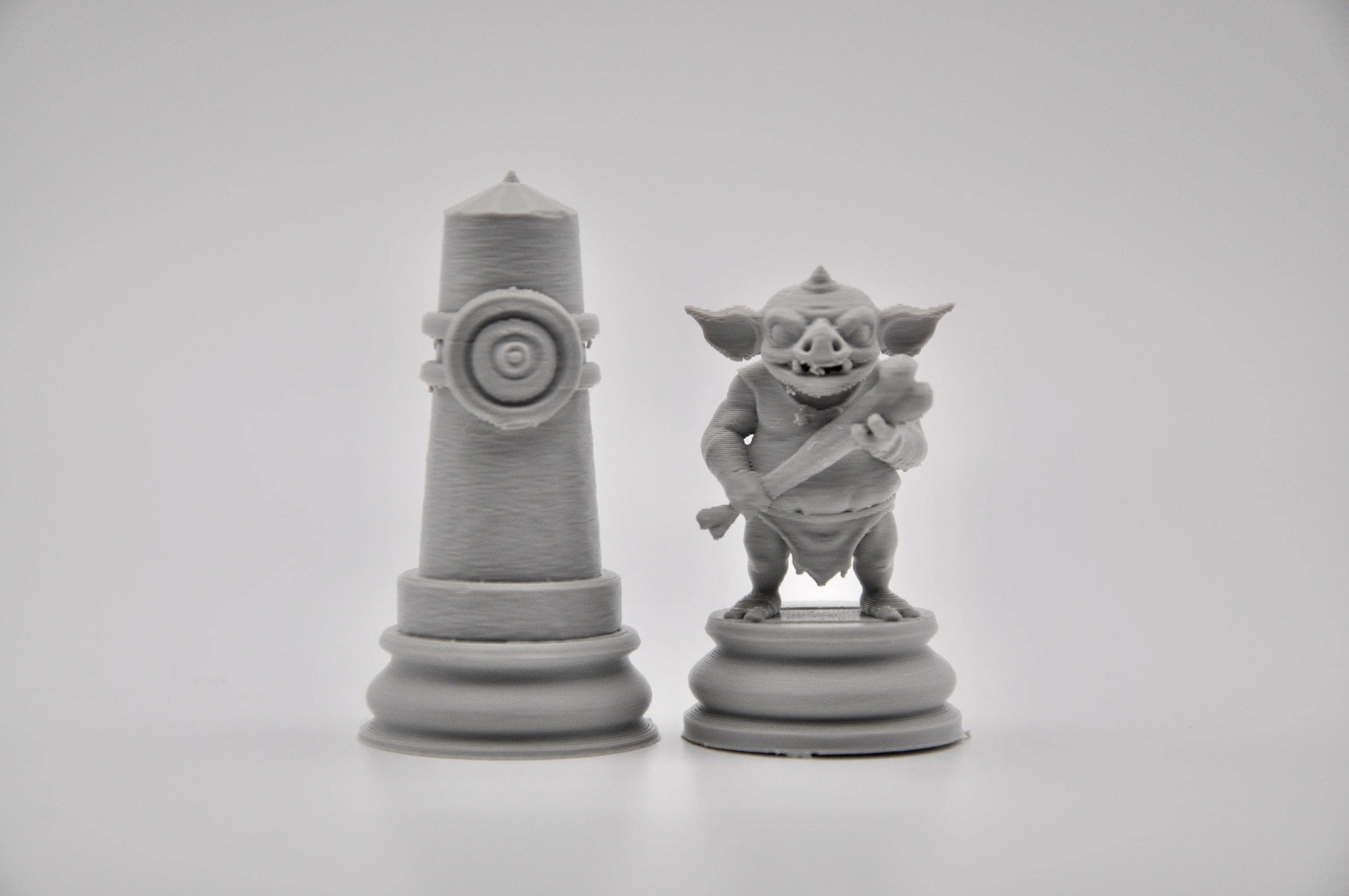 Fantasy-Schurken-Schachfigurenset – komplettes 32-teiliges, 3D-gedrucktes PLA-Schachset | Geschenk für Schachfans | Made in Germany FehnFactory