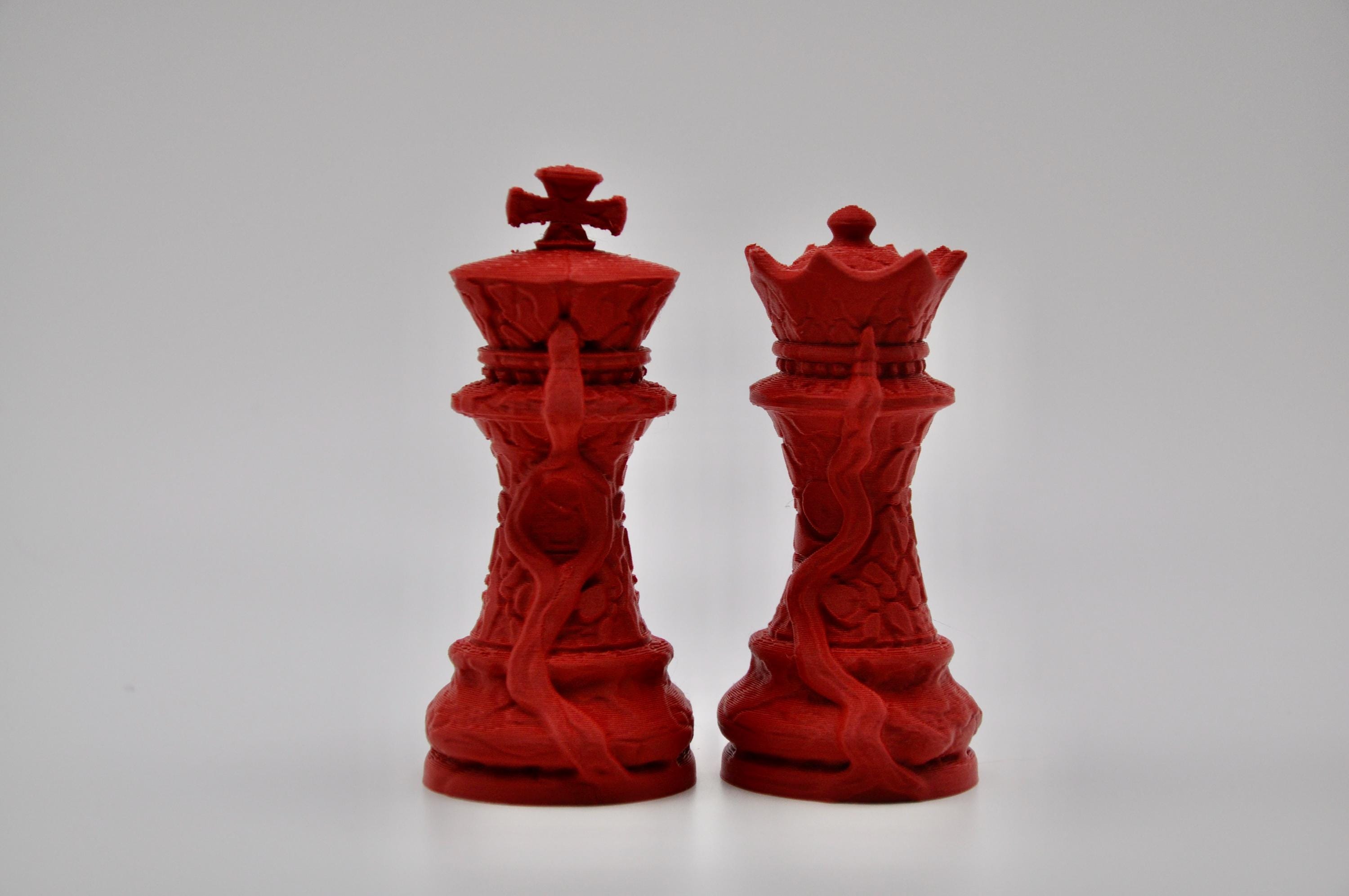 Lava-Staunton-Schachfigurenset – komplettes 32-teiliges, 3D-gedrucktes PLA-Schachset | Geschenk für Schachfans | Made in Germany FehnFactory