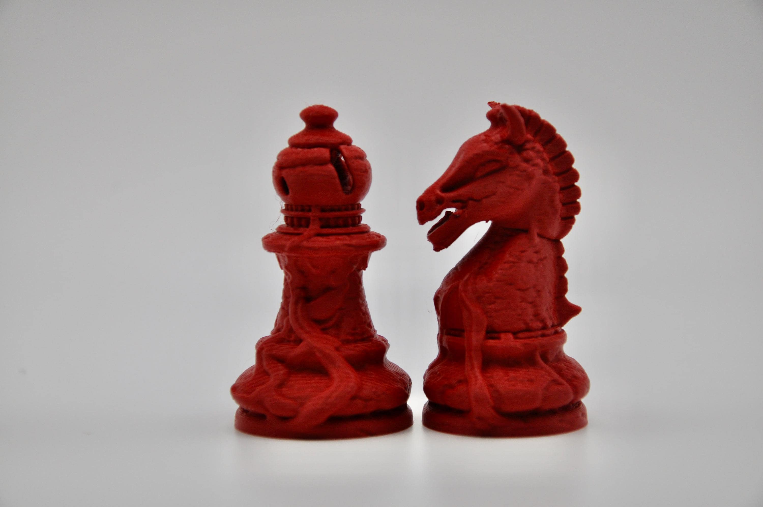 Lava-Staunton-Schachfigurenset – komplettes 32-teiliges, 3D-gedrucktes PLA-Schachset | Geschenk für Schachfans | Made in Germany FehnFactory