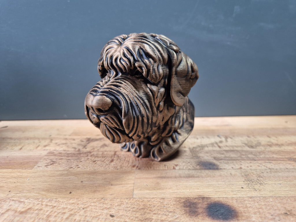 Schwarzer Russischer Terrier – detailreiche Hundebüste mit Bart | 19 Farben & 3 Größen | Made in Germany