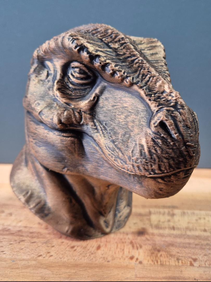 Tyrannosaurus Rex – detailreiche T-Rex-Dinosaurierbüste | 19 Farben & 3 Größen | Made in Germany