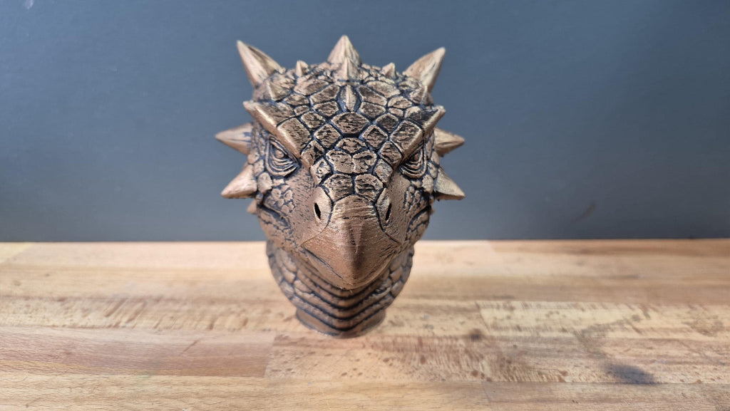 Ankylosaurus – detailreiche Dinosaurierbüste mit Panzerplatten | 19 Farben & 3 Größen | Made in Germany