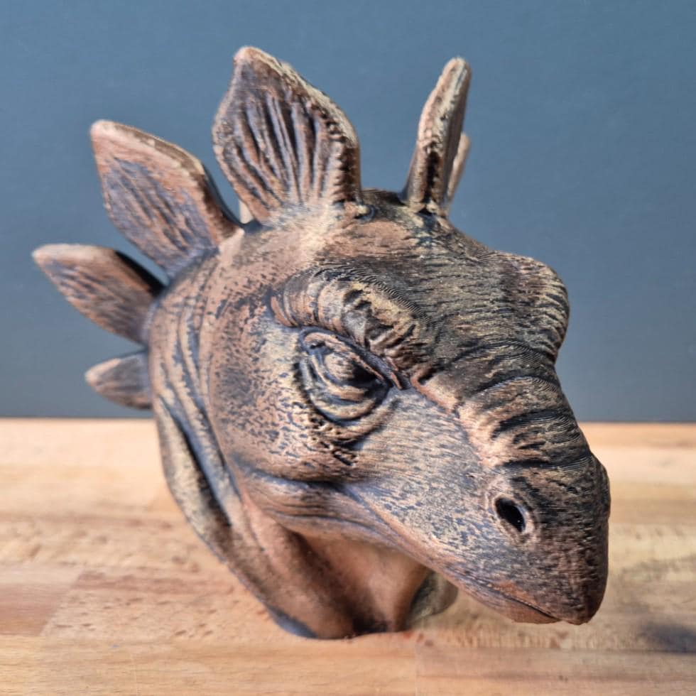 Stegosaurus – detailreiche Dinosaurierbüste mit Rückenplatten | 19 Farben & 3 Größen | Made in Germany