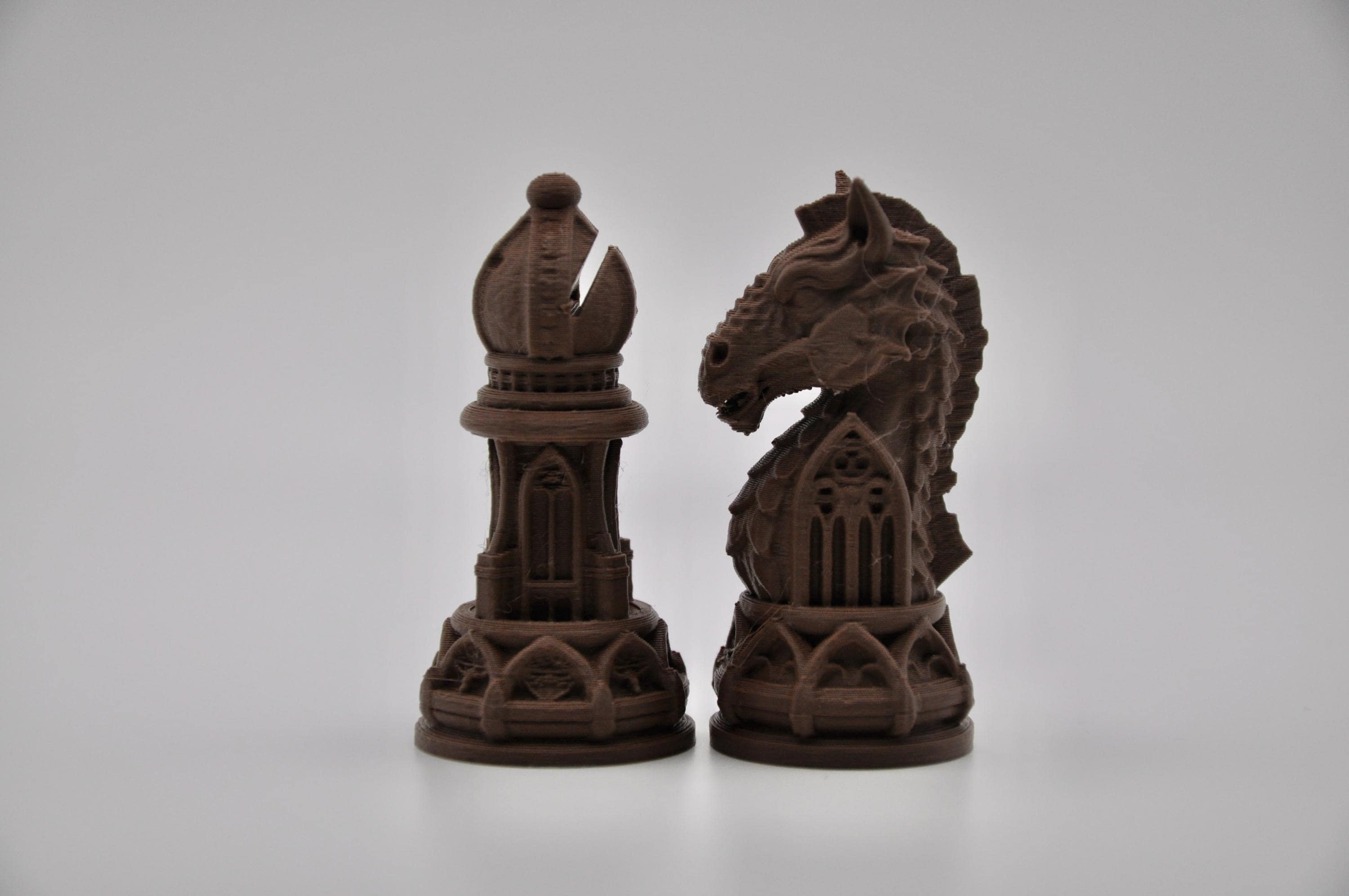 Gothic-Staunton-Schachfigurenset – komplettes 32-teiliges, 3D-gedrucktes PLA-Schachset | Geschenk für Schachfans | Made in Germany FehnFactory