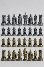 Mittelalter-Schachfigurenset – komplettes 32-teiliges, 3D-gedrucktes PLA-Schachset | Geschenk für Schachfans | Made in Germany FehnFactory