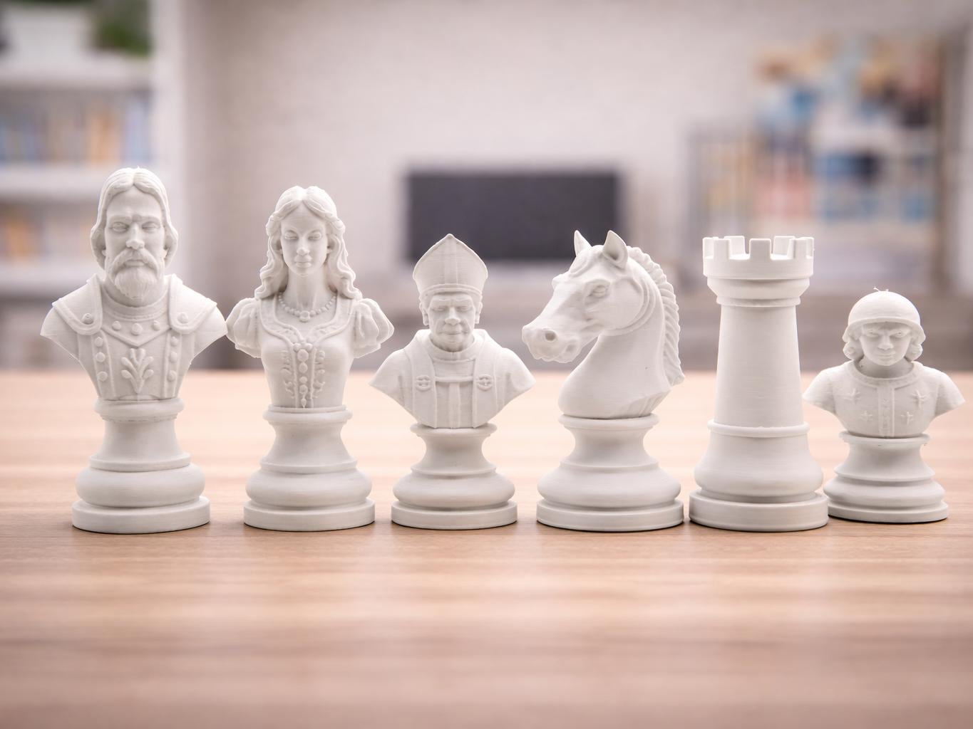 Klassisches-Staunton-Schachfigurenset – komplettes 32-teiliges, 3D-gedrucktes PLA-Schachset | Geschenk für Schachfans | Made in Germany FehnFactory