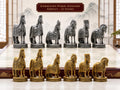 Chinesisch-imperiales Pferde-Schachfigurenset – komplettes 32-teiliges, 3D-gedrucktes PLA-Schachset | Sammlerstück | Made in Germany FehnFactory