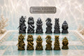 Tiefsee-Schachfigurenset – komplettes 32-teiliges, 3D-gedrucktes PLA-Schachset | Geschenk für Schachfans | Sammlerstück | Made in Germany FehnFactory