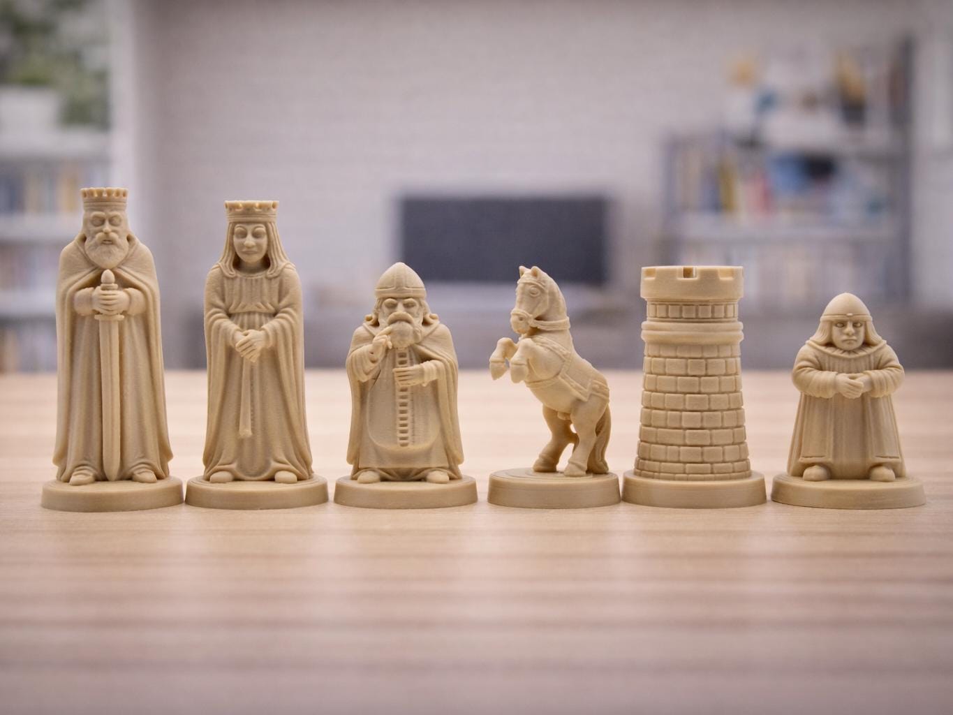 Alte-Welt-Schachfigurenset – komplettes 32-teiliges, 3D-gedrucktes PLA-Schachset | Geschenk für Schachfans | Sammlerstück | Made in Germany FehnFactory