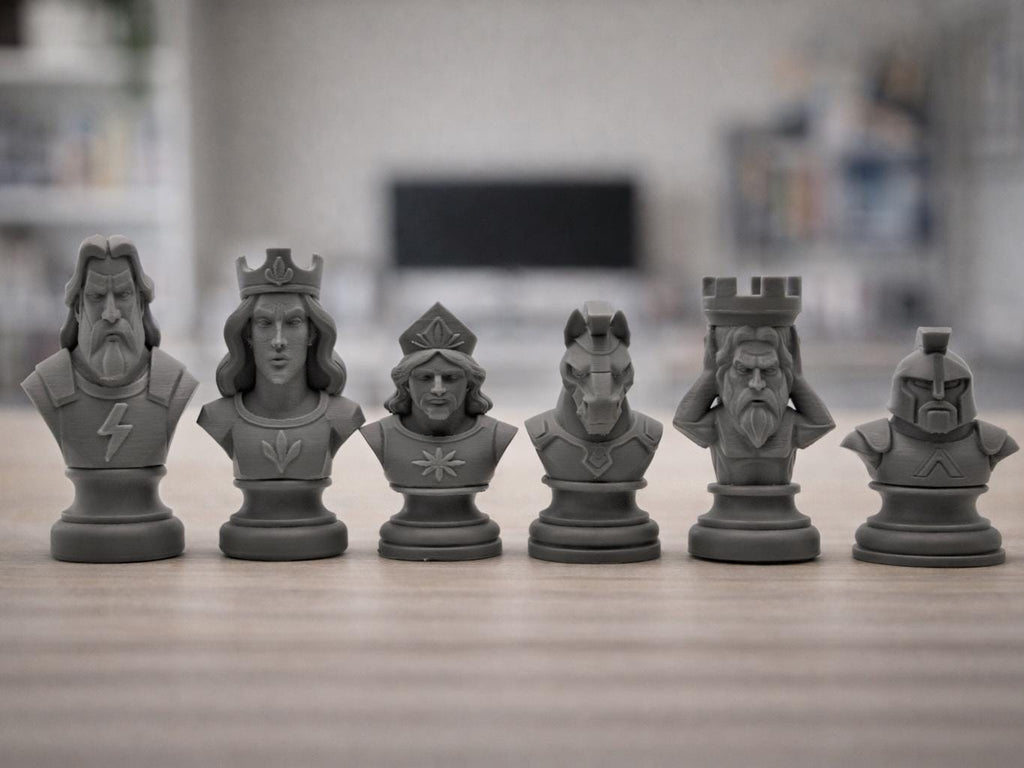 Griechische-Mythologie-Schachfigurenset – komplettes 32-teiliges, 3D-gedrucktes PLA-Schachset | Geschenk für Schachfans | Made in Germany FehnFactory