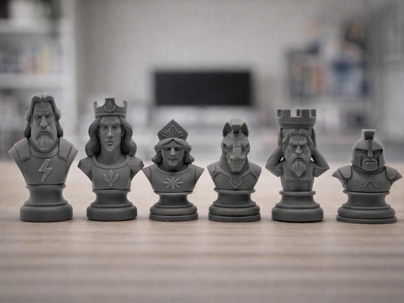 Griechische-Mythologie-Schachfigurenset – komplettes 32-teiliges, 3D-gedrucktes PLA-Schachset | Geschenk für Schachfans | Made in Germany FehnFactory