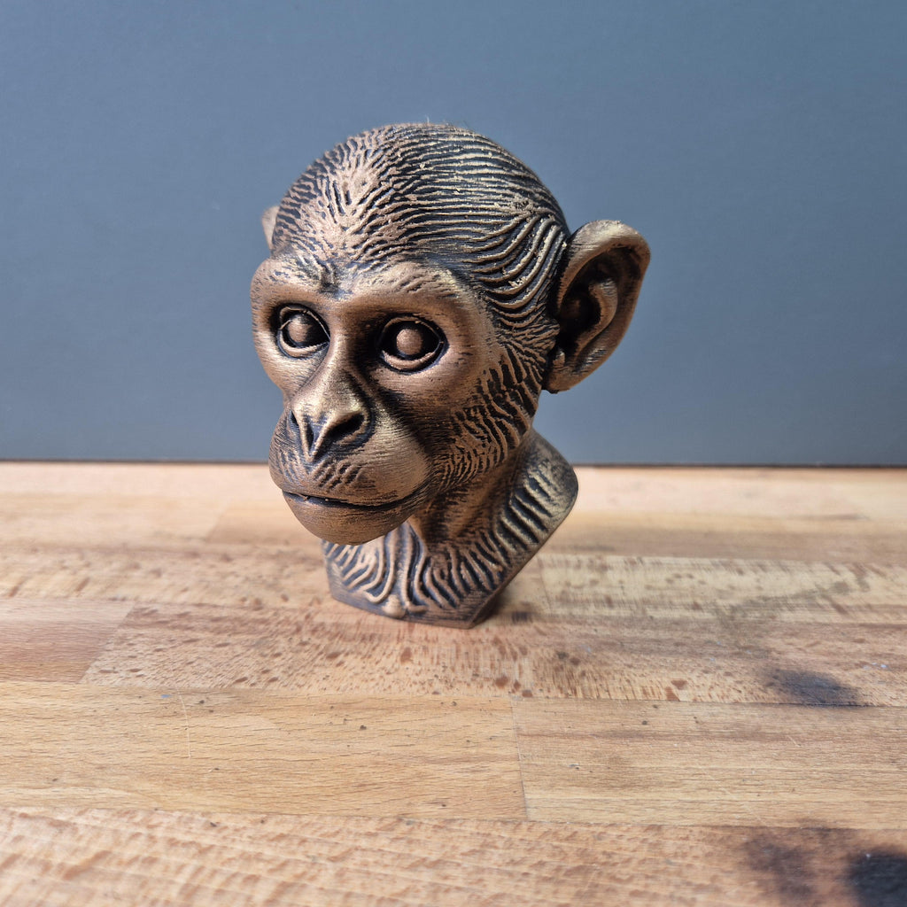 Totenkopfaffe – detailreiche Saimiri-Büste mit großen Augen und Fellrelief | 19 Farben & 3 Größen | Made in Germany