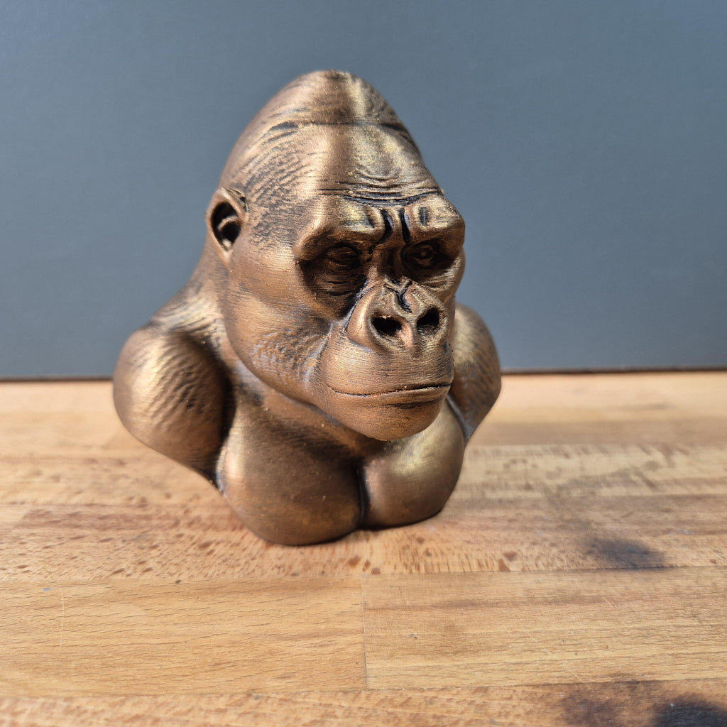 Gorilla – detailreiche Affenbüste mit markanter Stirn und kräftigen Schultern | 19 Farben & 3 Größen | Made in Germany