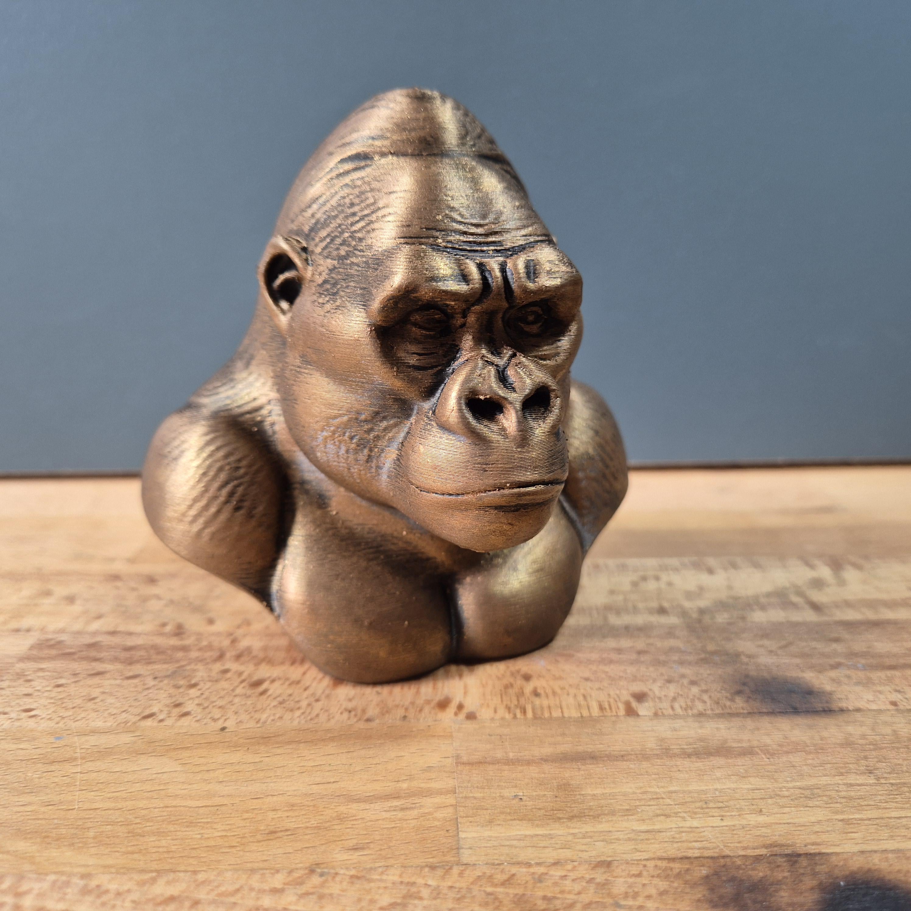 Gorilla – detailreiche Affenbüste mit markanter Stirn und kräftigen Schultern | 19 Farben & 3 Größen | Made in Germany