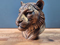Tiger – detailreiche Raubkatzenbüste mit kräftiger Schnauze und Streifenrelief | 19 Farben & 3 Größen | Made in Germany