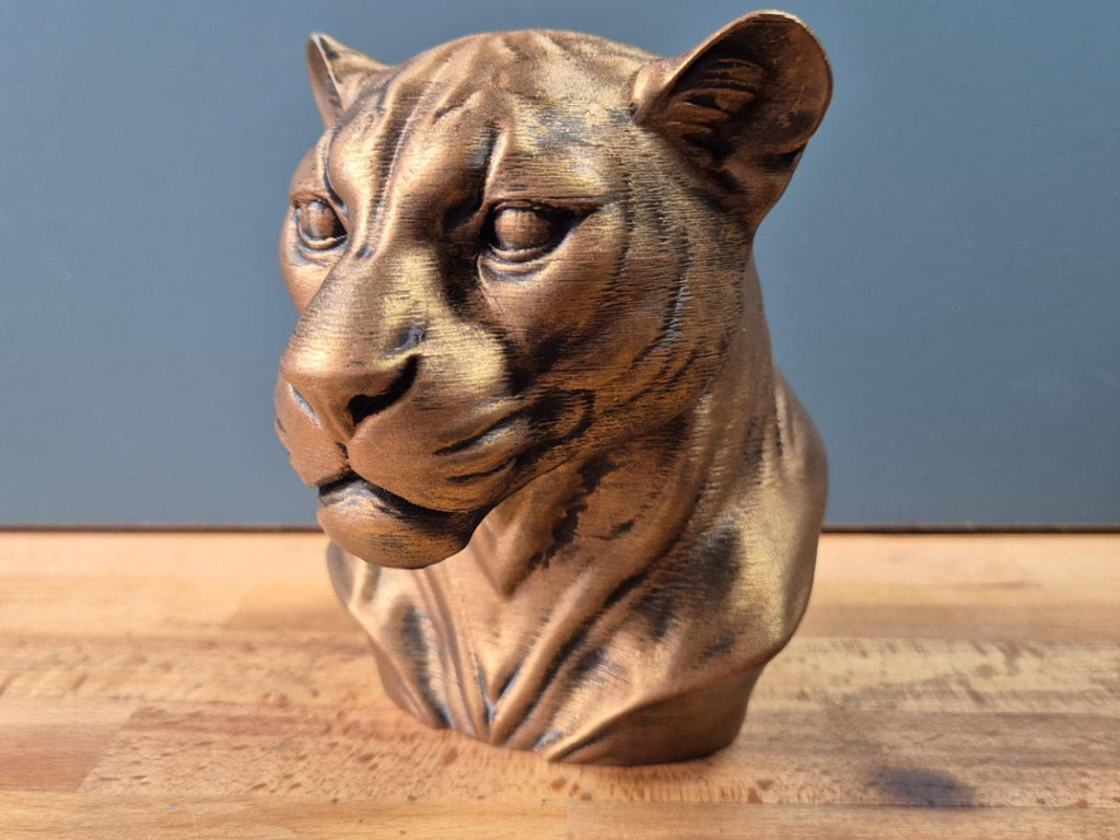 Panther – detailreiche Raubkatzenbüste mit wachsamen Augen und feinem Fellrelief | 19 Farben & 3 Größen | Made in Germany