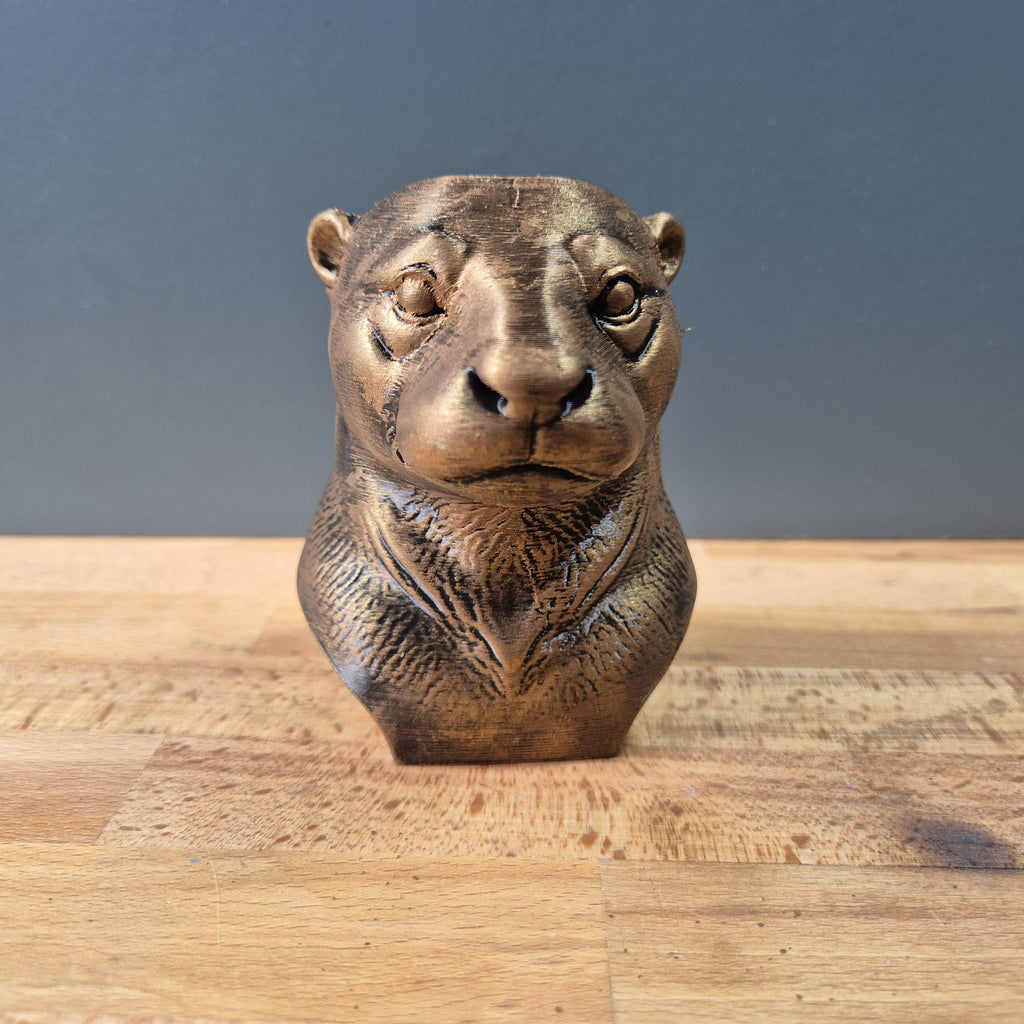 Otter – detailreiche Tierbüste mit sanftem Blick und feinem Fellrelief | 19 Farben & 3 Größen | Made in Germany