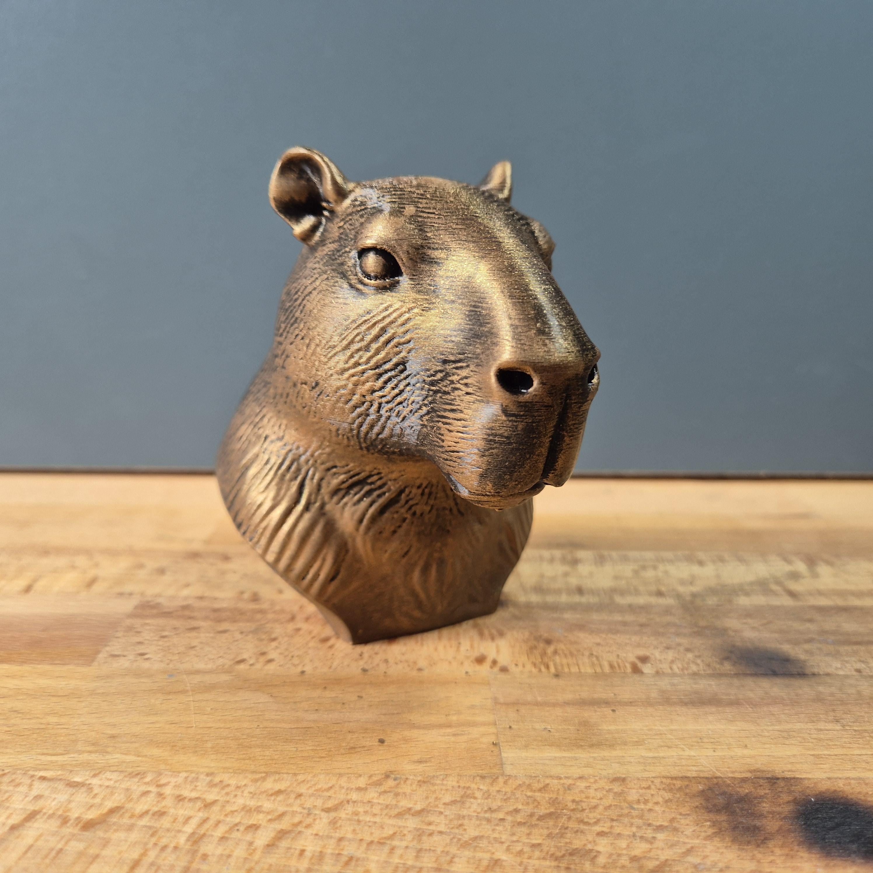 Capybara – detailreiche Wasserschwein-Büste mit ruhigem Blick und feinem Fellrelief | 19 Farben & 3 Größen | Made in Germany