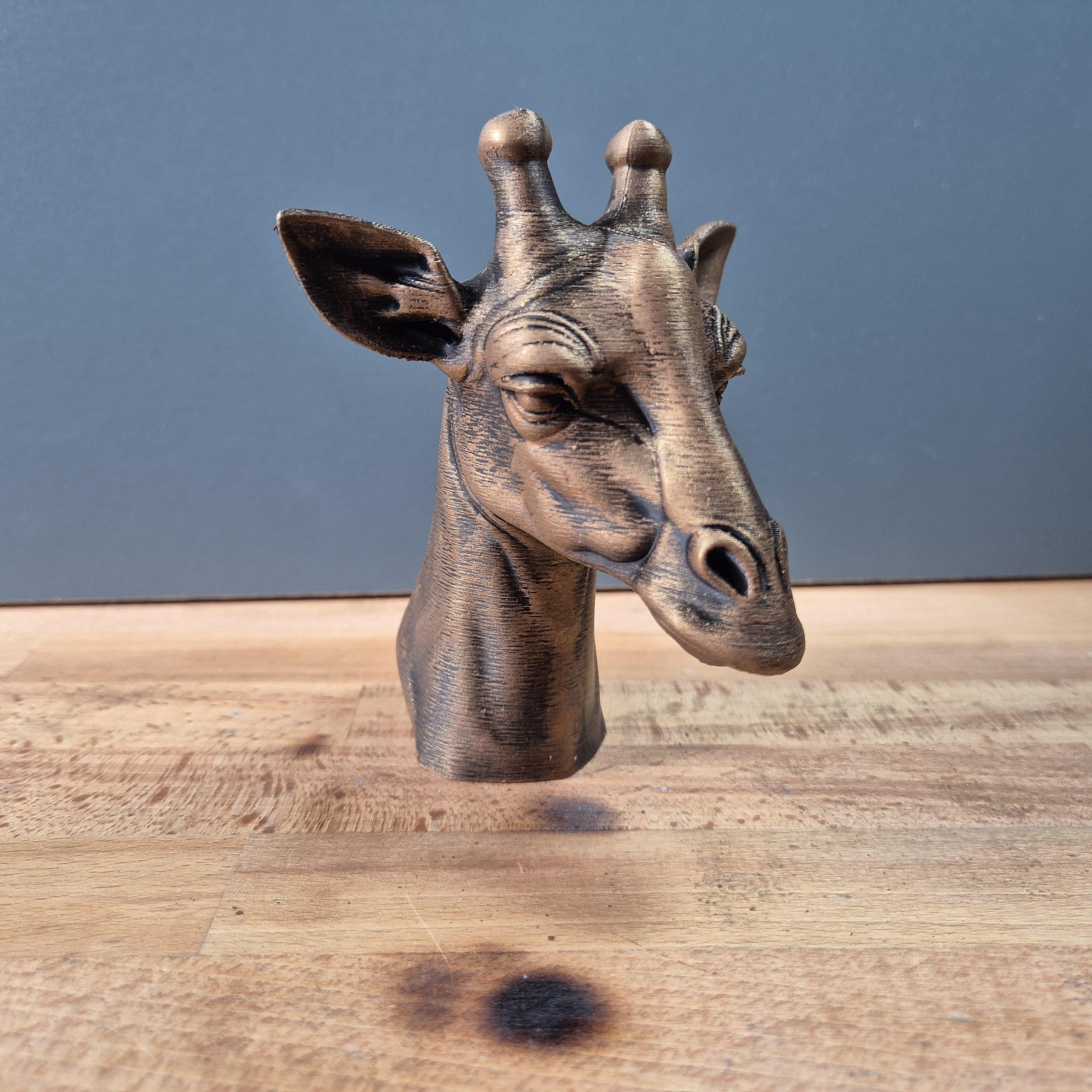 Giraffe – detailreiche Tierbüste mit Stirnzapfen, großen Ohren und langem Hals | 19 Farben & 3 Größen | Made in Germany