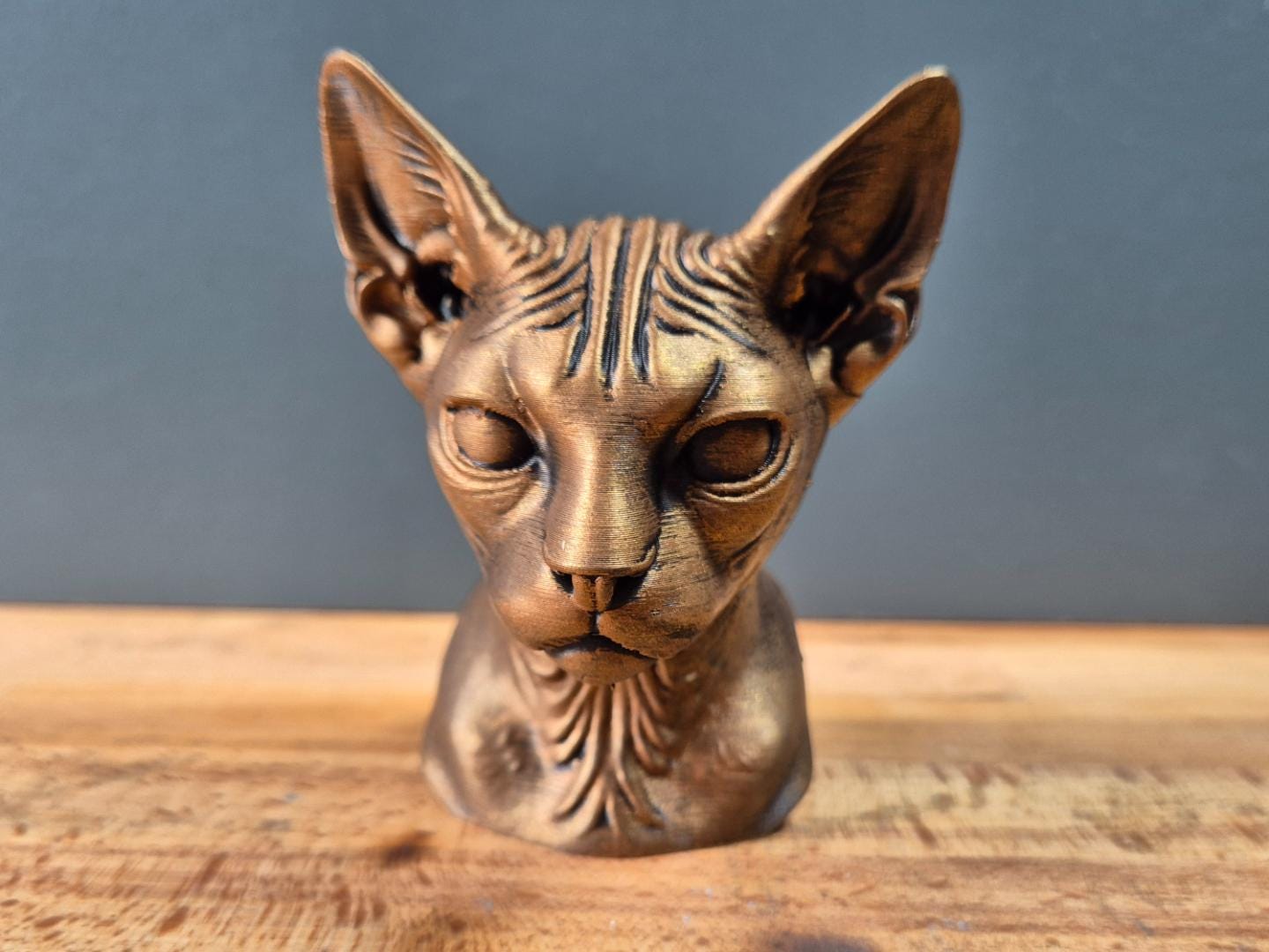 Lykoi – detailreiche Werwolfkatzen-Büste mit großen Ohren | 19 Farben & 3 Größen | Made in Germany