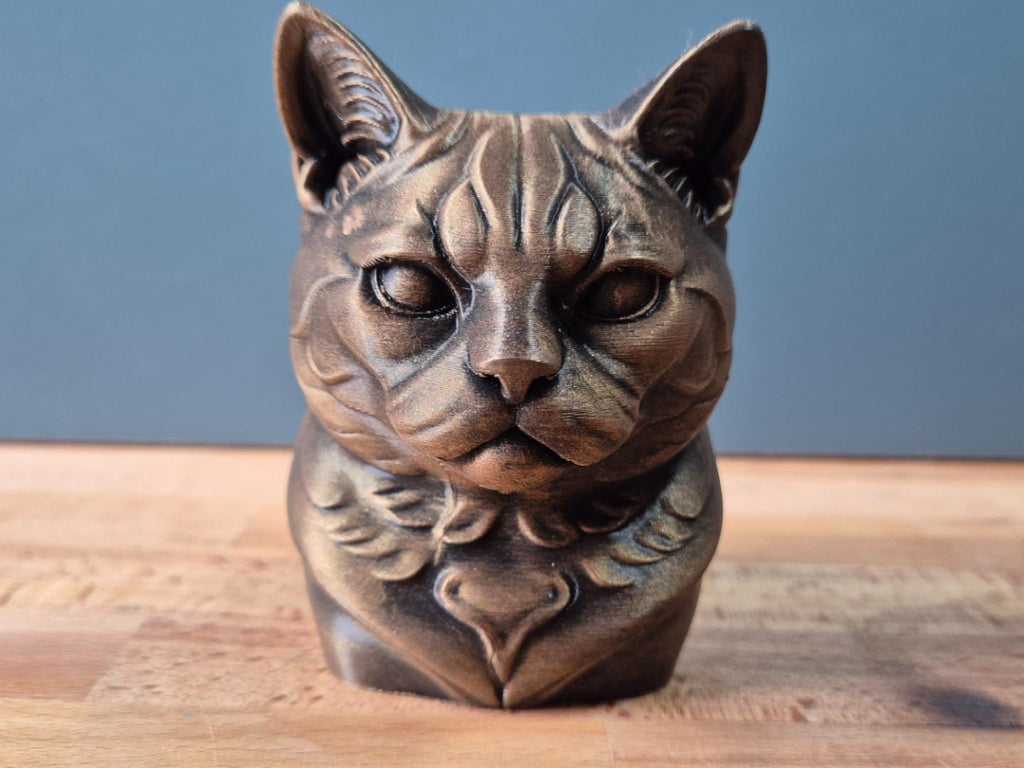 American Shorthair – detailreiche Katzenbüste mit plastischem Fellrelief | 19 Farben & 3 Größen | Made in Germany
