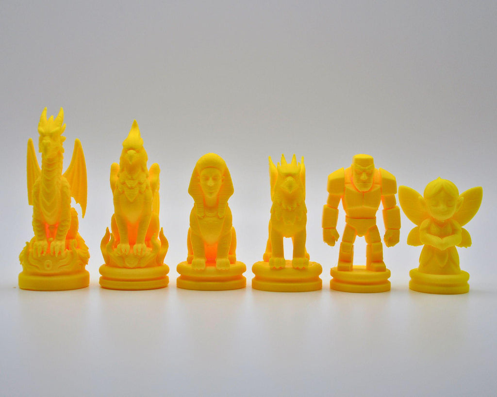 Mythische-Kreaturen-Schachfigurenset – komplettes 32-teiliges, 3D-gedrucktes PLA-Schachset | Geschenk für Schachfans | Made in Germany