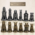 Hunde-gegen-Katzen-Schachfigurenset – komplettes 32-teiliges, 3D-gedrucktes PLA-Schachset | Geschenk für Schachfans | Made in Germany