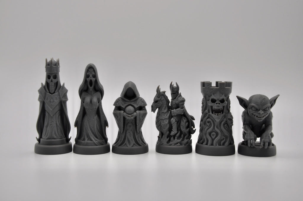 Traum-gegen-Albtraum-Schachfigurenset – komplettes 32-teiliges, 3D-gedrucktes PLA-Schachset | Geschenk für Schachfans | Made in Germany