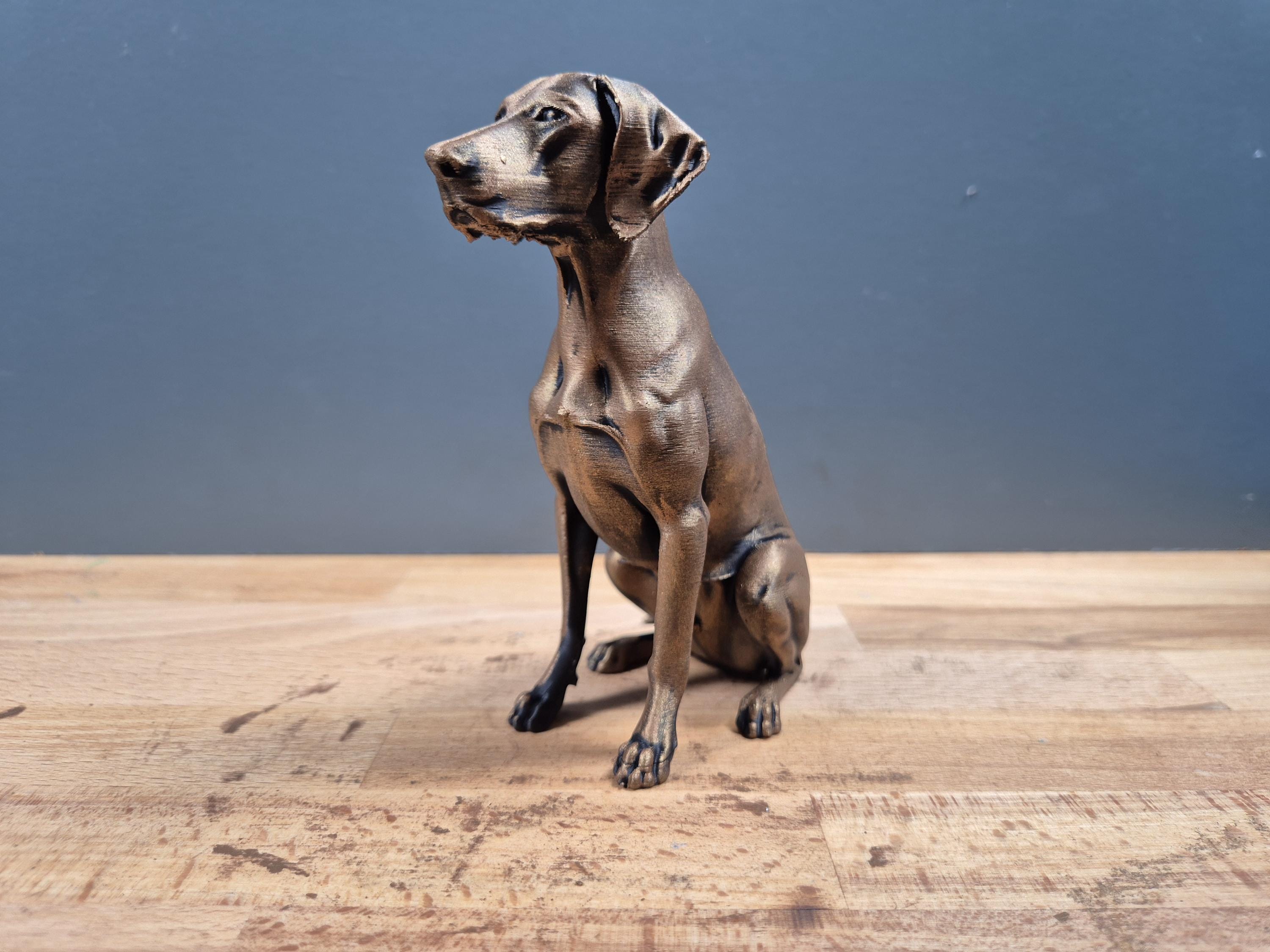 Deutsch Kurzhaar – athletische sitzende Hundefigur | Jagdhund, Pointer | 19 Farben & 3 Größen | Made in Germany
