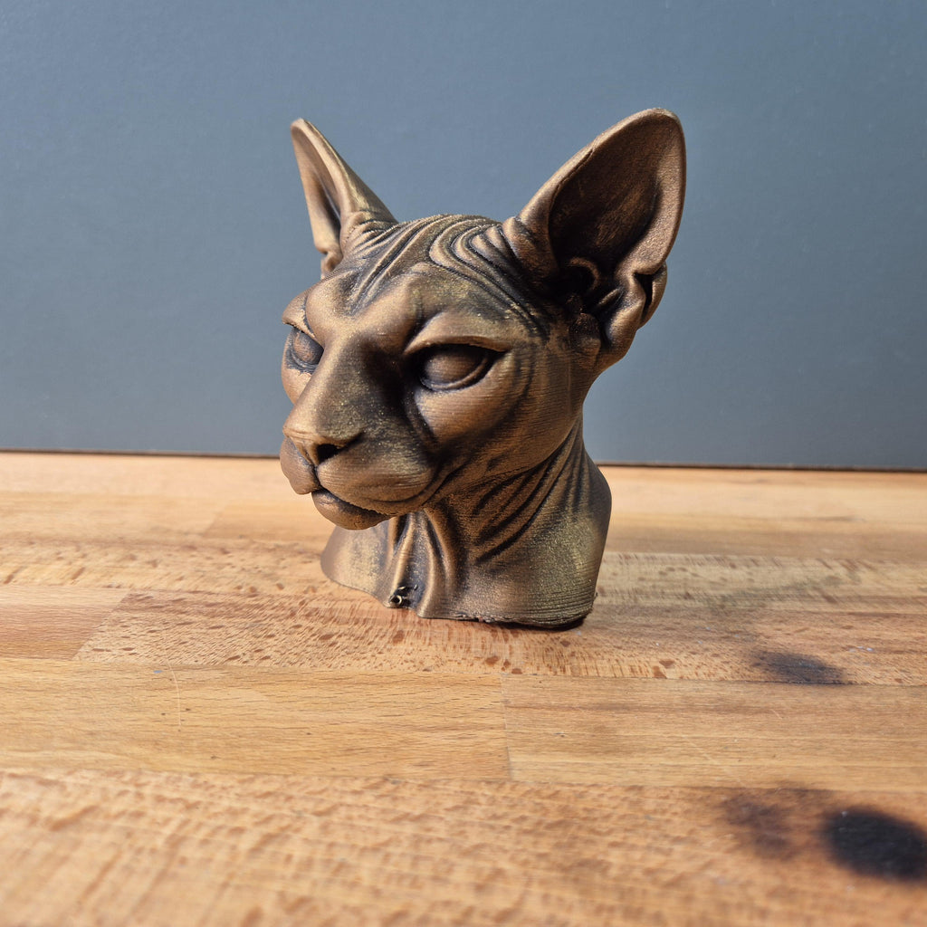 Sphynx-Katze – elegante Katzenbüste mit großen Ohren | 19 Farben & 3 Größen | Made in Germany