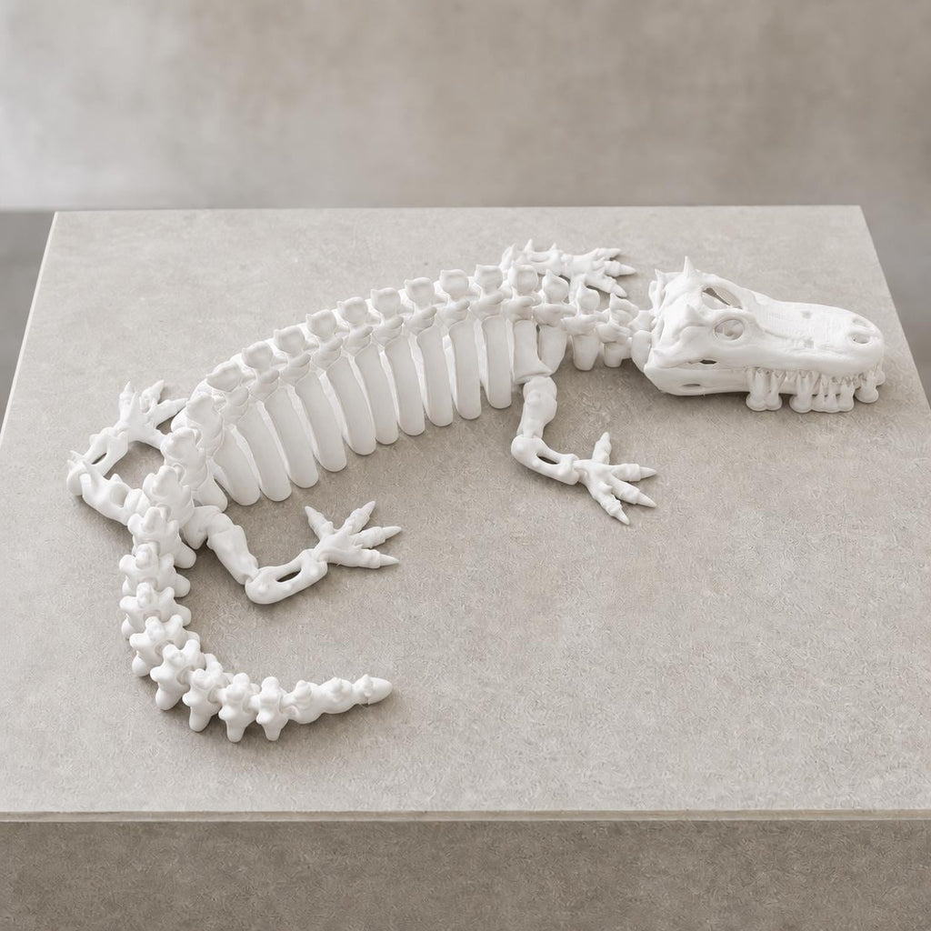 Flexi-Krokodil-Skelett – bewegliche Knochenfigur | 5 Größen & 7 Farben | Made in Germany FehnFactory