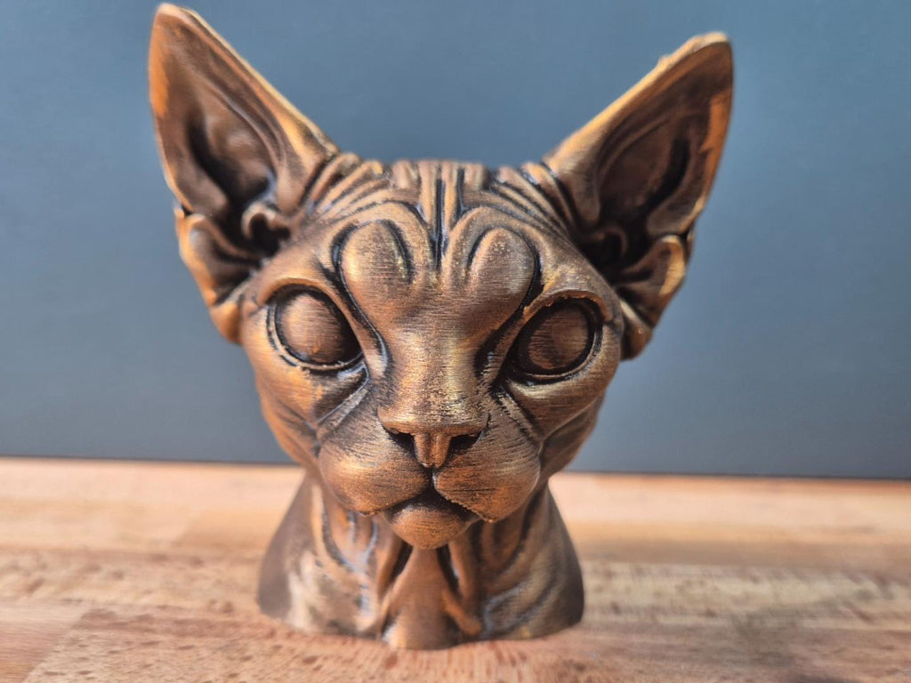 Devon Rex – elegante Katzenbüste mit sehr großen Ohren | 19 Farben & 3 Größen | Made in Germany