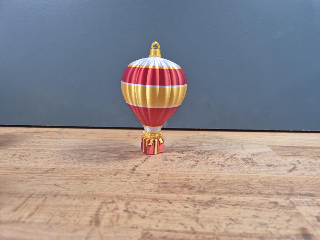 Heißluftballon-Weihnachtsanhänger mit Ringstreifen | 19 Farben & 3 Größen | Made in Germany