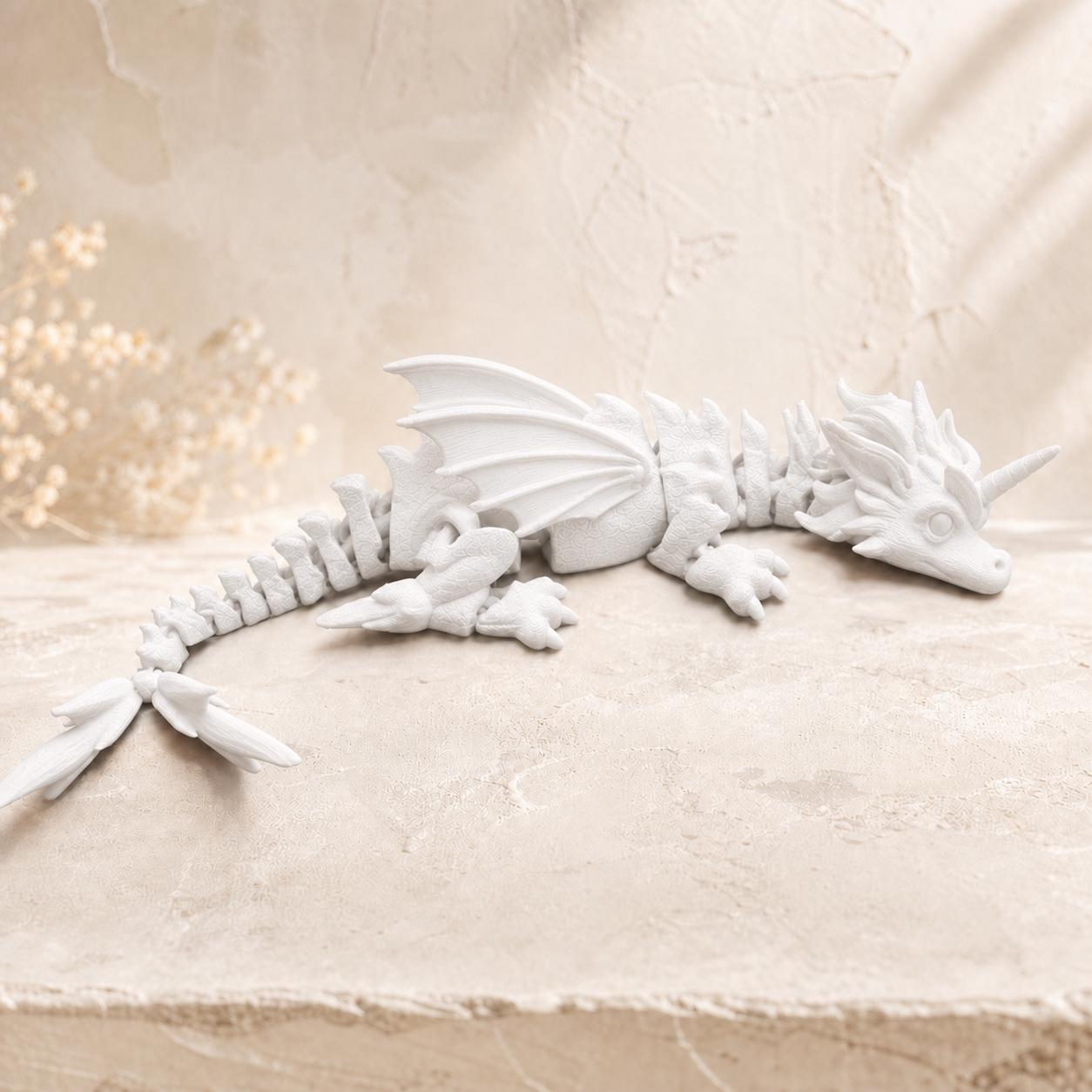 Flexi-Einhorn-Drache – bewegliche Fantasyfigur | 5 Größen & 7 Farben | Made in Germany FehnFactory
