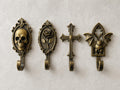 Gothic-Wandhaken-Set – 4 Haken für Schlüssel & Schmuck | 5 Größen, 7 Farben | 3D-Druck Made in Germany FehnFactory