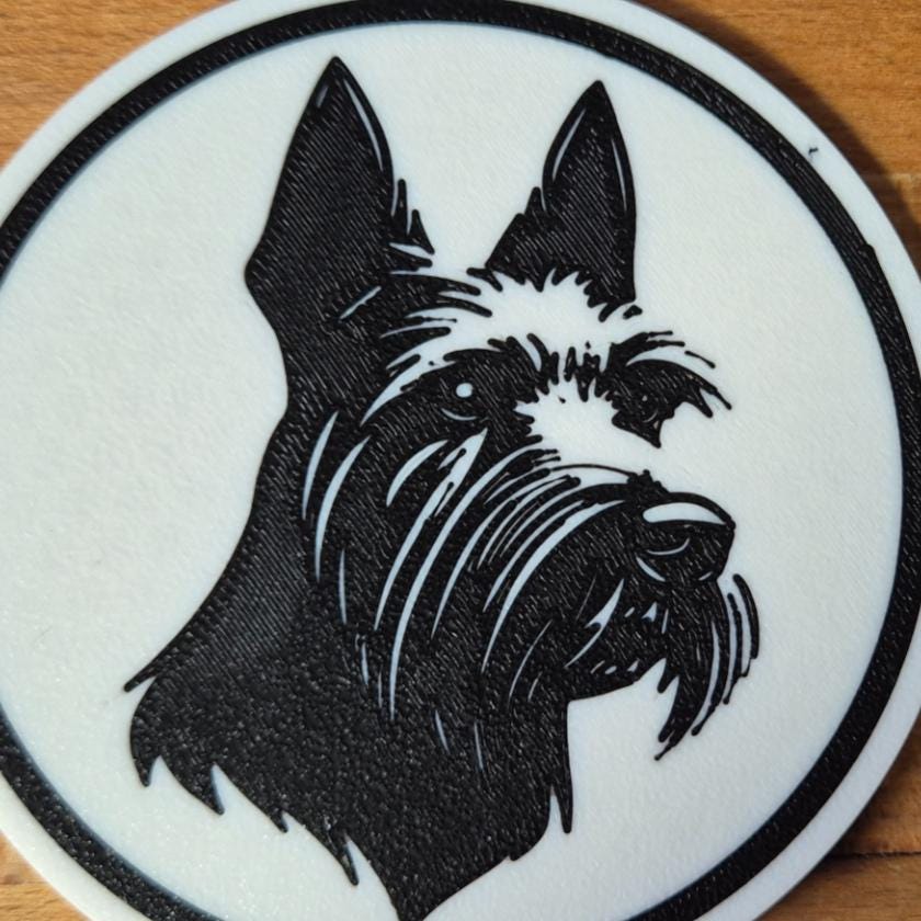 Scottish-Terrier-Untersetzer im 4er-Set – ca. 10 cm | Made in Germany