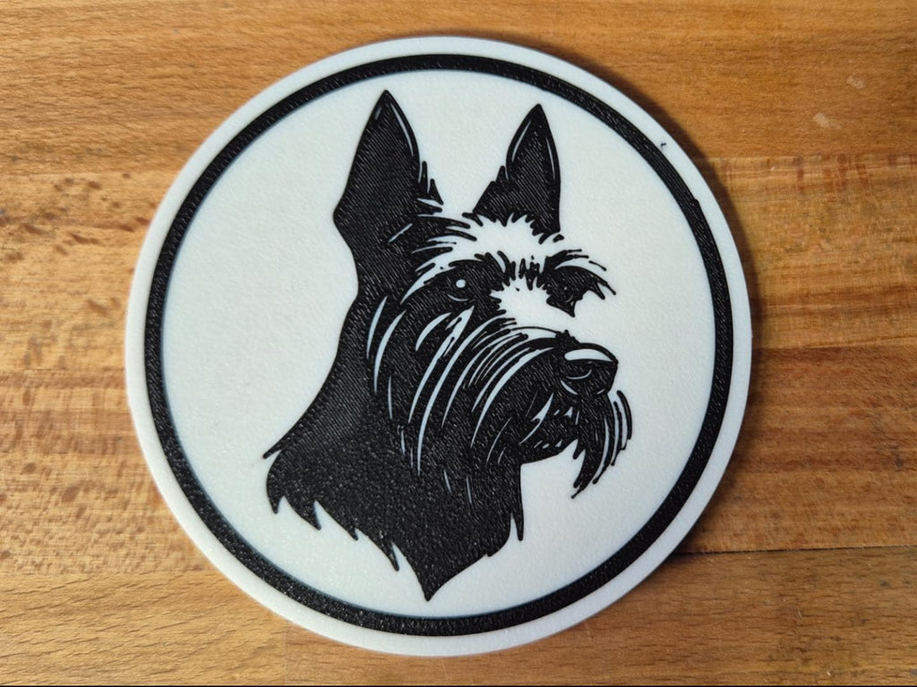 Scottish-Terrier-Untersetzer im 4er-Set – ca. 10 cm | Made in Germany