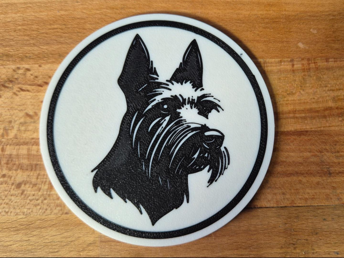 Scottish-Terrier-Untersetzer im 4er-Set – ca. 10 cm | Made in Germany