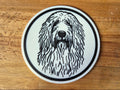 Komondor-Untersetzer im 4er-Set – ca. 10 cm | feste Farbausführung | Made in Germany