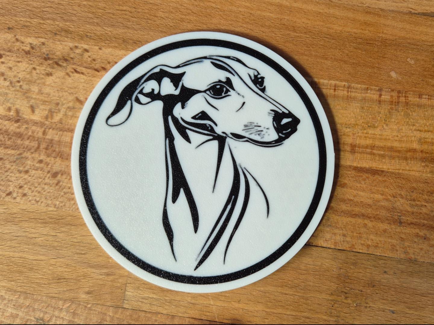 Greyhound-Untersetzer im 4er-Set – ca. 10 cm | feste Farbausführung | Made in Germany