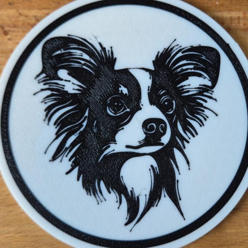 Papillon-Untersetzer im 4er-Set – ca. 10 cm | feste Farbausführung | Made in Germany