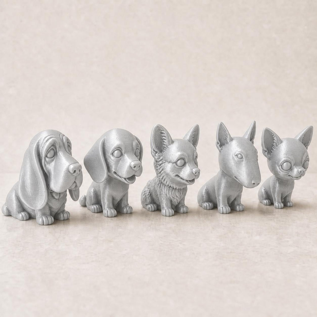 Wackelkopf-Welpen-Set – Basset Hound, Beagle, Chihuahua, Bullterrier & Corgi | 5 Größen, 7 Farben FehnFactory