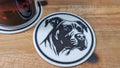 Staffordshire Bull Terrier Untersetzer 4er Set schwarz weiß 10 cm Made in Germany