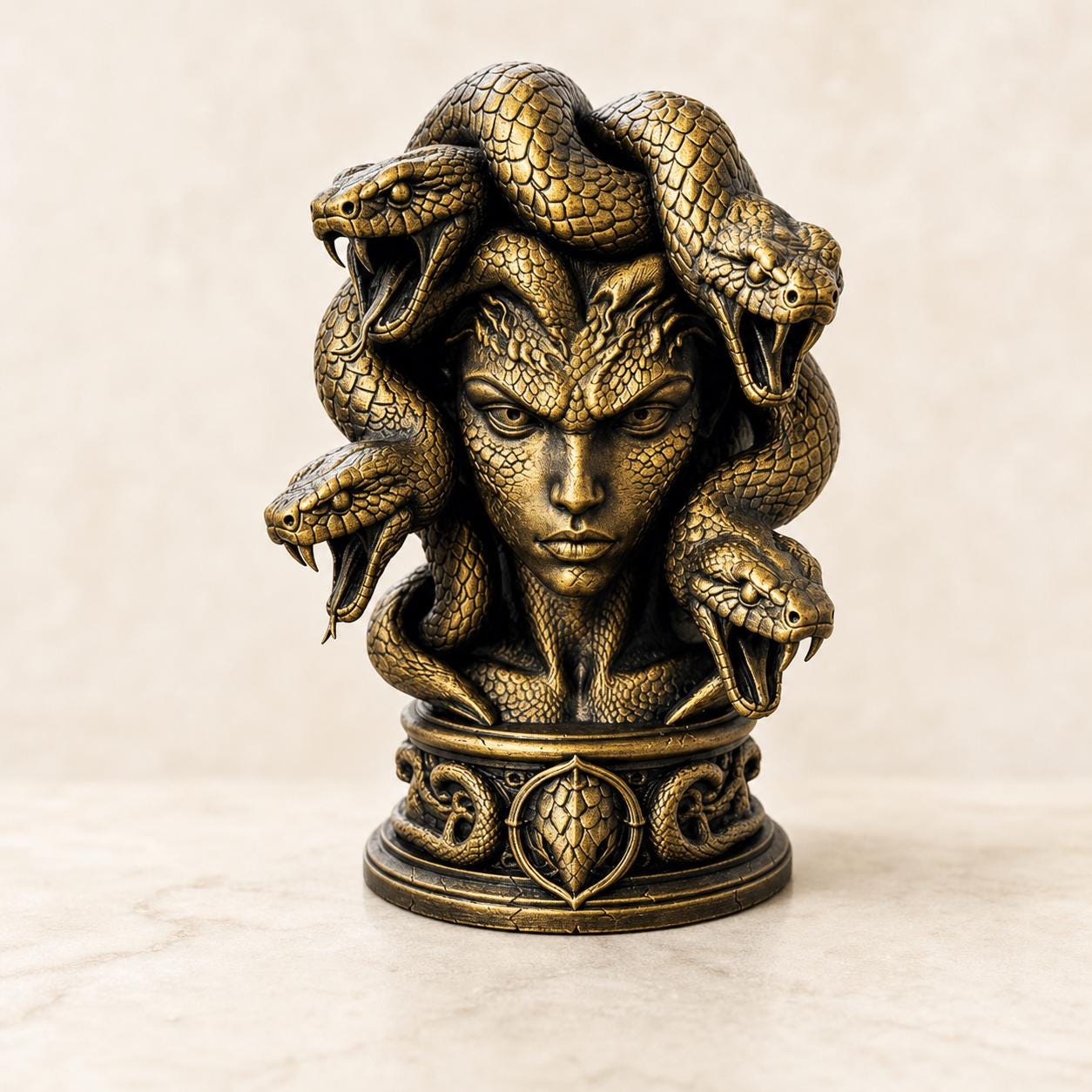 Medusa-Gorgonenbüste – mythologische Schlangenskulptur | 5 Größen & 7 Farben | Made in Germany FehnFactory