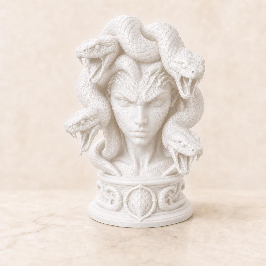 Medusa-Gorgonenbüste – mythologische Schlangenskulptur | 5 Größen & 7 Farben | Made in Germany FehnFactory
