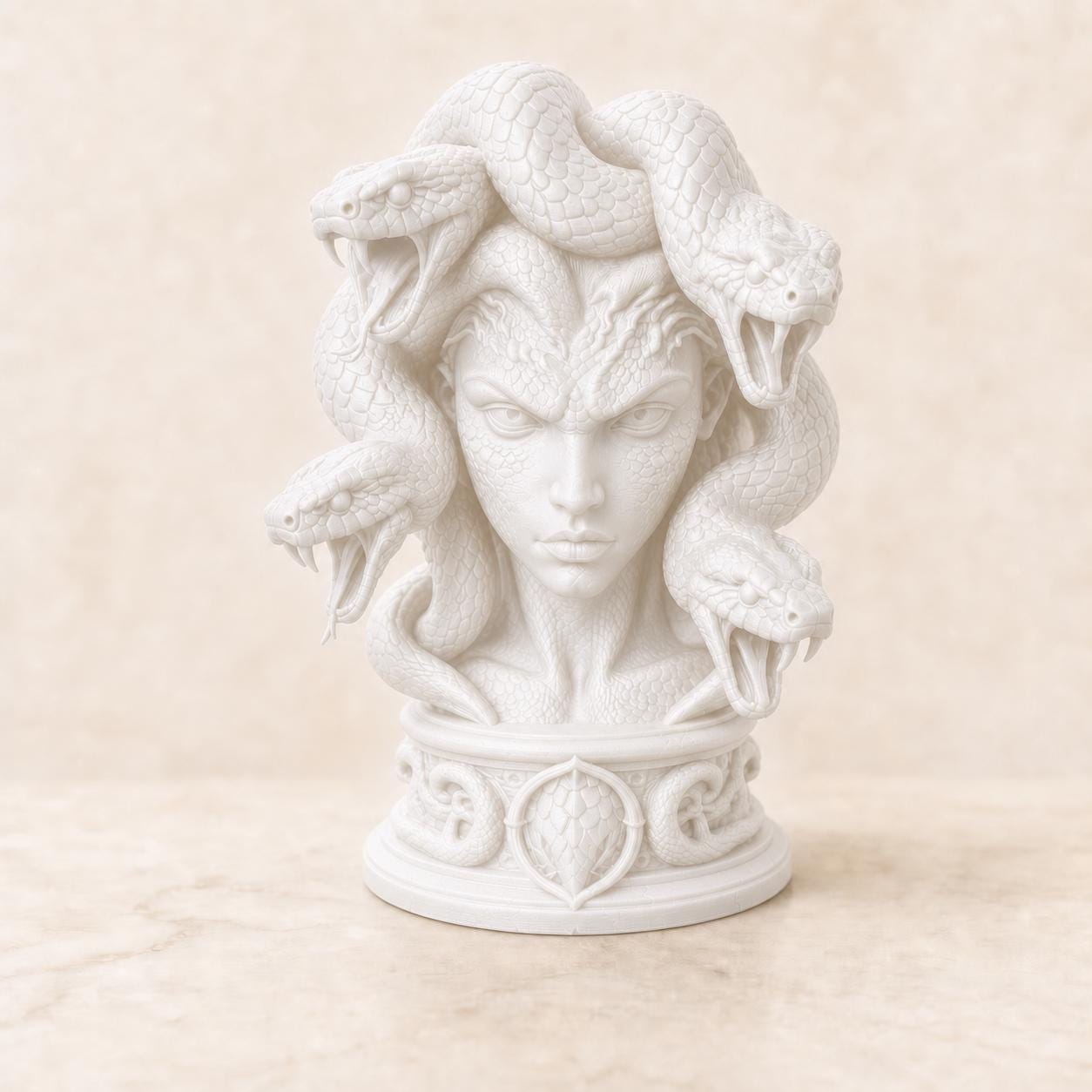 Medusa-Gorgonenbüste – mythologische Schlangenskulptur | 5 Größen & 7 Farben | Made in Germany FehnFactory