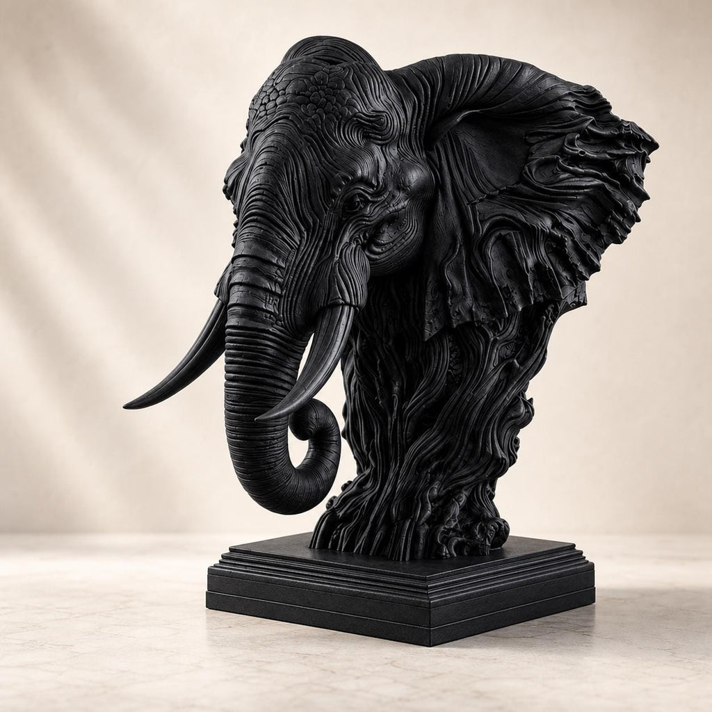 Antiker Elefantengeist – ornamentale Elefantenbüste | Wildtier-Deko | 5 Größen, 7 Farben | 3D-Druck Made in Germany FehnFactory