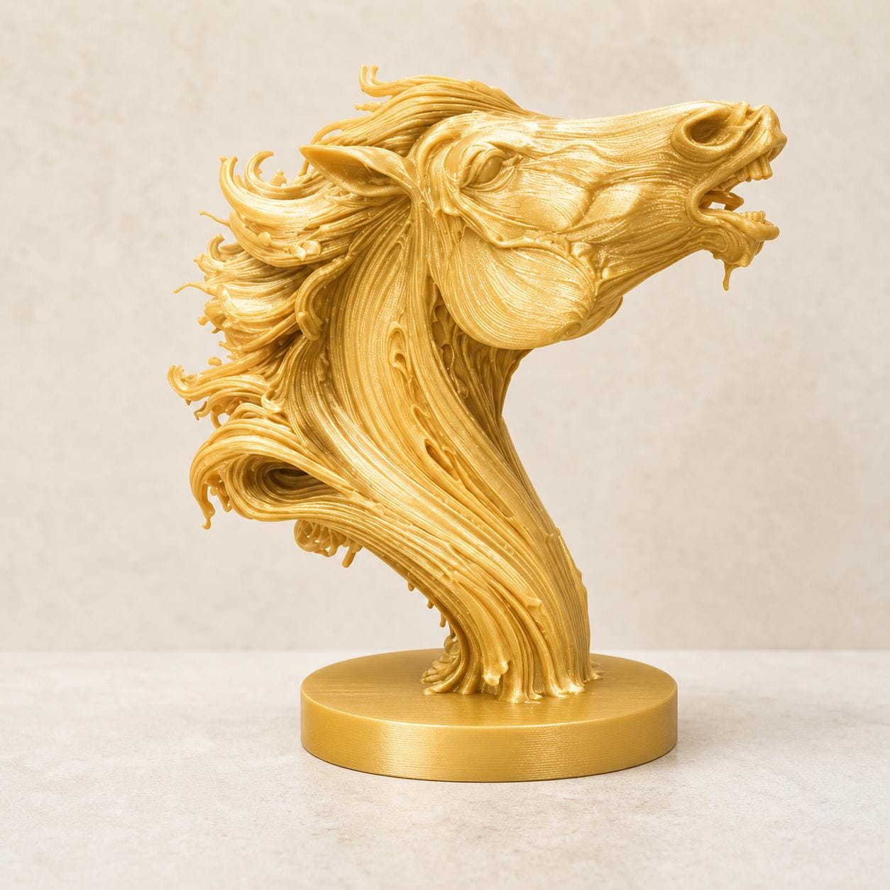 Sturmmähnen-Hengst – dynamische Pferdebüste | Pferde- & Reitsport-Deko | 5 Größen, 7 Farben | 3D-Druck Made in Germany FehnFactory