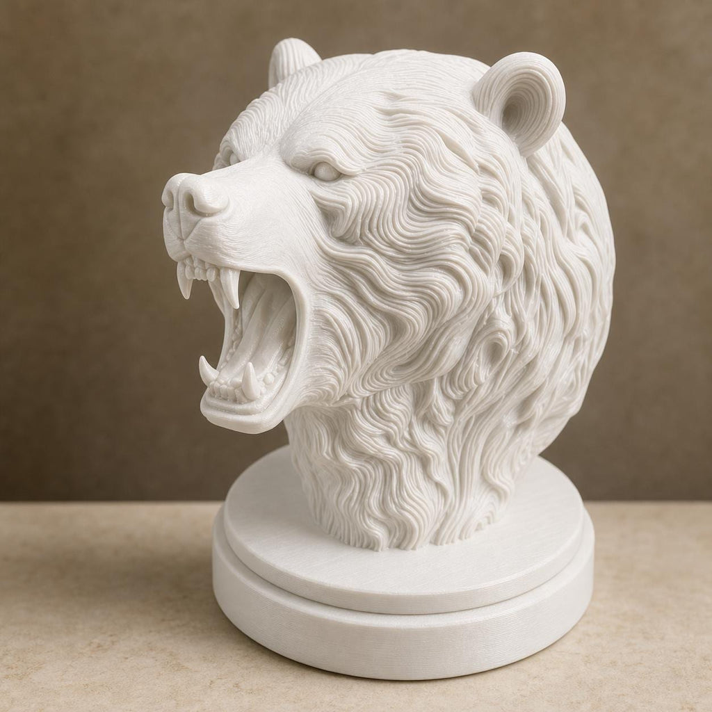 Bärengeist – brüllende ornamentale Bärenbüste | Wildtier- & Wald-Deko | 5 Größen, 7 Farben | 3D-Druck Made in Germany FehnFactory