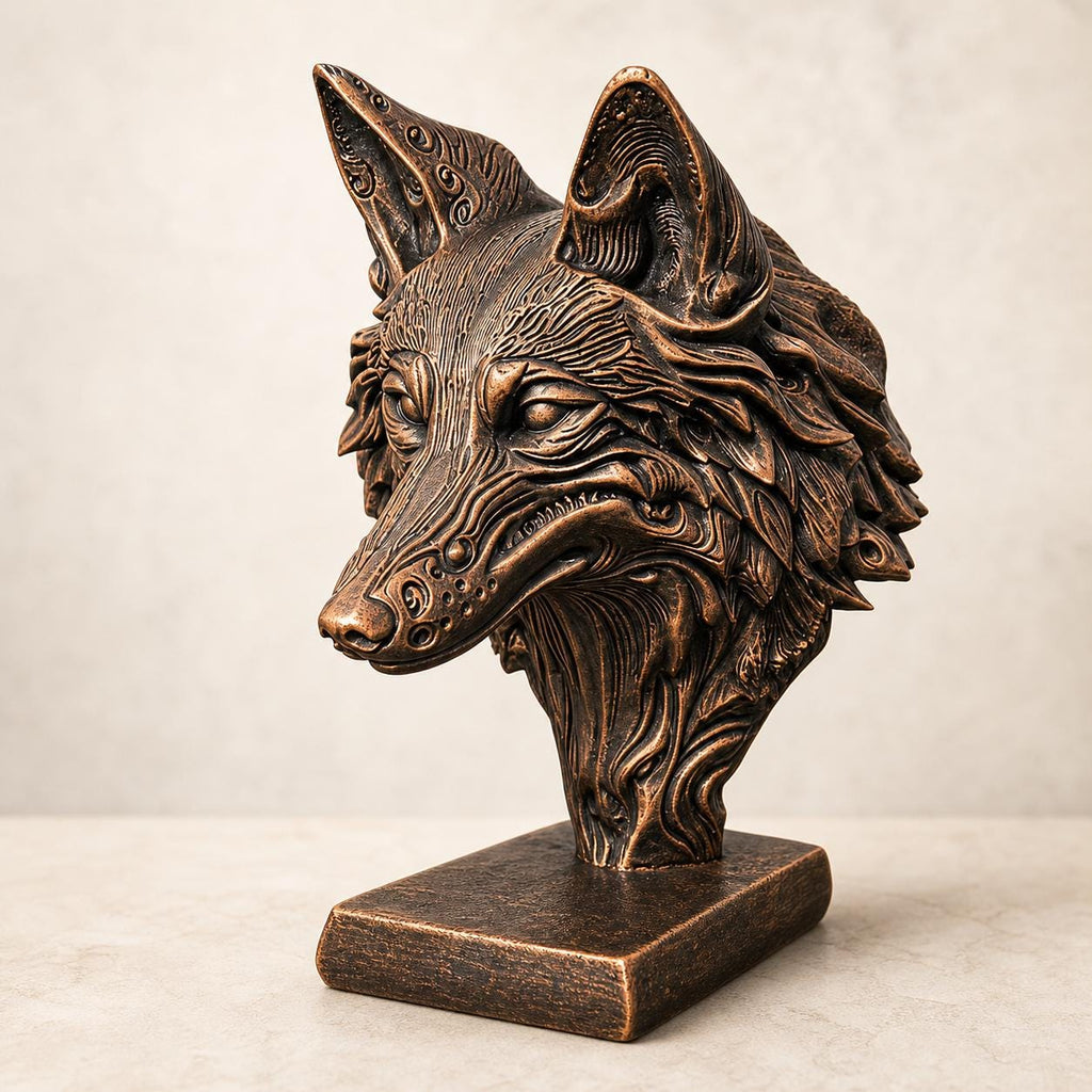 Wolfsgeist – ornamentale Wolfsbüste | Fantasy-, Mythologie- & Wald-Deko | 5 Größen, 7 Farben | 3D-Druck Made in Germany FehnFactory